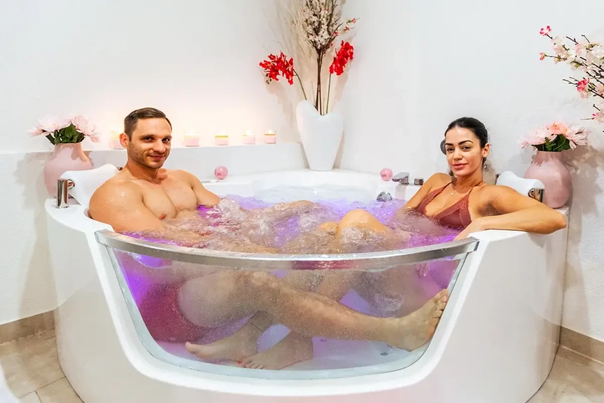 Páros wellnes élmény wellis kádakban